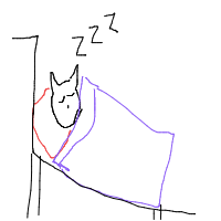 sleeping cat drawing by mwresia in Artbitrator
