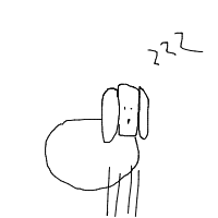 sleepy dog drawing by mwresia in Artbitrator