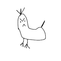angry bird drawing by galactictio in Artbitrator