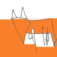 sneaky fox drawing by galactictio in Artbitrator
