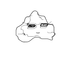 rock with sunglasses drawing by apple in Artbitrator