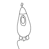 rocket ship drawing by jaxyhan in Artbitrator