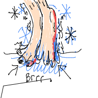 cold feet drawing by jaxyhan in Artbitrator