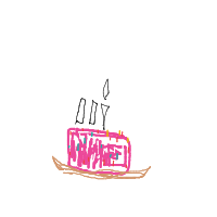 birthday cake drawing by mwresia in Artbitrator