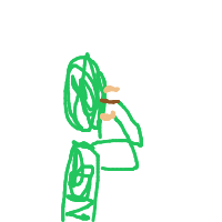 alien trying human food drawing by mwresia in Artbitrator