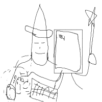 wizard tech support drawing by mwresia in Artbitrator