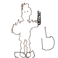 bigfoot taking selfie drawing by mwresia in Artbitrator