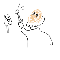 wizard casting spell drawing by flea in Artbitrator