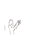 bigfoot taking selfie drawing by mwresia in Artbitrator
