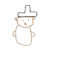 bear with a hat drawing by buddahlol in Artbitrator
