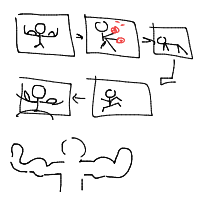 training montage drawing by buddahlol in Artbitrator