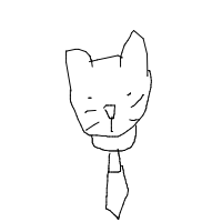 cat with tie drawing by 3712300823_bob_lol in Artbitrator
