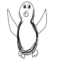 excited penguin drawing by sisiluca in Artbitrator