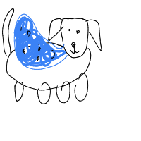 dog in costume drawing by sisiluca in Artbitrator