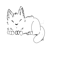 sleeping cat drawing by pixie in Artbitrator