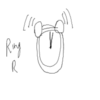 alarm clock ringing drawing by probished in Artbitrator