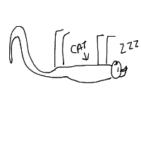 sleeping cat drawing by probished in Artbitrator