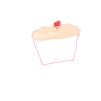 cupcake with cherry drawing by 22bai70893 in Artbitrator