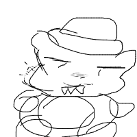 bear with a hat drawing by lololand in Artbitrator