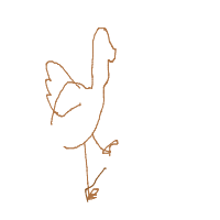 flamingo standing on one leg drawing by ayazz in Artbitrator
