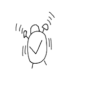 alarm clock ringing drawing by hyahoo in Artbitrator