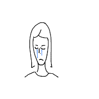 sad face drawing by hyahoo in Artbitrator
