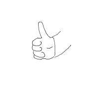 thumbs up drawing by hyahoo in Artbitrator