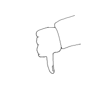 thumbs down drawing by hyahoo in Artbitrator