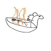 viking funeral drawing by lewis10 in Artbitrator