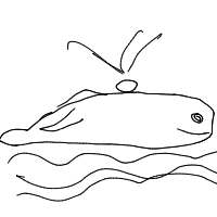 whale breaching drawing by thisisme in Artbitrator