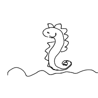 seahorse drawing by thisisme in Artbitrator