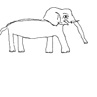 elephant drawing by Piglet in Artbitrator