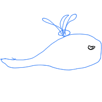 blue whale drawing by thisisme in Artbitrator