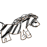 zebra drawing by thisisme in Artbitrator