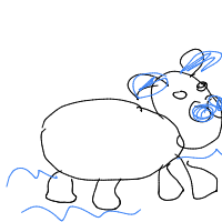 hippo drawing by thisisme in Artbitrator