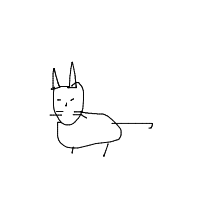 sleeping cat drawing by purplestarz12 in Artbitrator