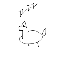 sleepy dog drawing by purplestarz12 in Artbitrator