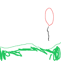balloon floating away drawing by yakimtae in Artbitrator