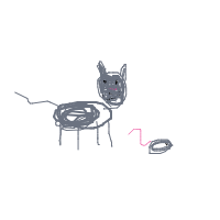 cat chasing mouse drawing by lillyxd in Artbitrator