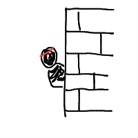 ninja hiding poorly drawing by hyahoo in Artbitrator