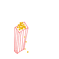 popcorn overflowing drawing by hyahoo in Artbitrator