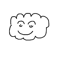 cloud with face drawing by hyahoo in Artbitrator