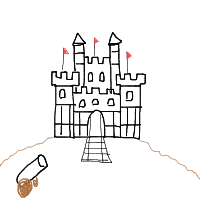 castle siege drawing by hyahoo in Artbitrator