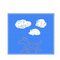 pegasus in clouds drawing by pho in Artbitrator
