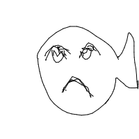 grumpy fish drawing by adi39487 in Artbitrator