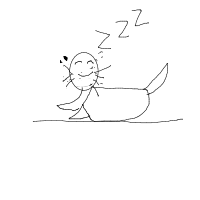 sleeping cat drawing by guyboss13 in Artbitrator