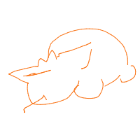 sleeping cat drawing by paintdemon in Artbitrator