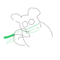 panda eating bamboo drawing by paintdemon in Artbitrator