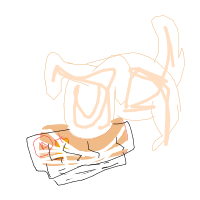 dog ate homework drawing by paintdemon in Artbitrator