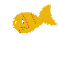 grumpy fish drawing by paintdemon in Artbitrator